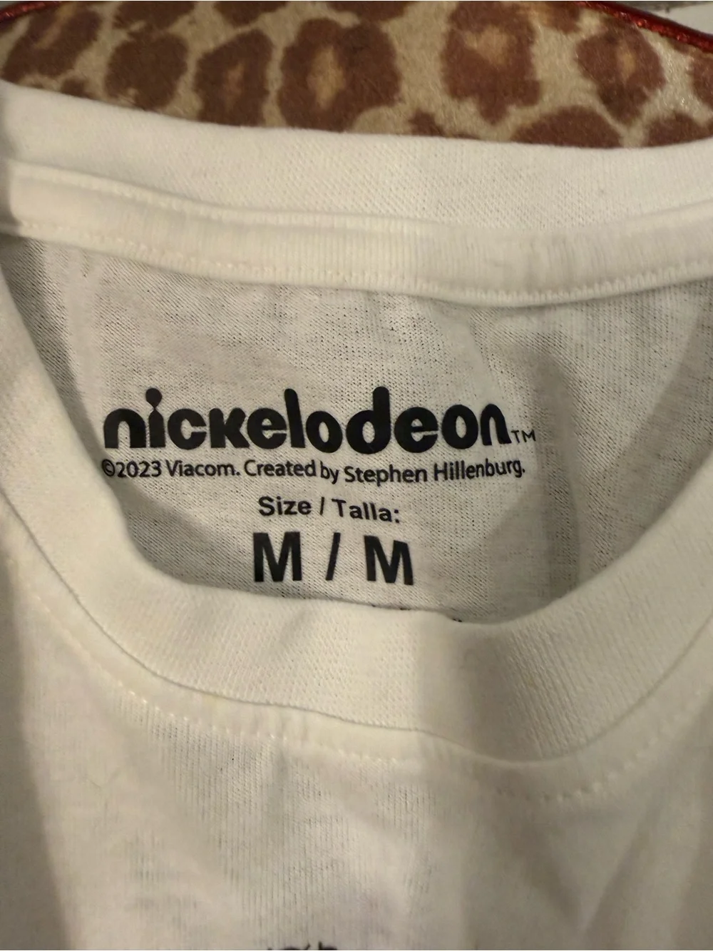 Nickelodeon White Crewneck Tee with Black Logo